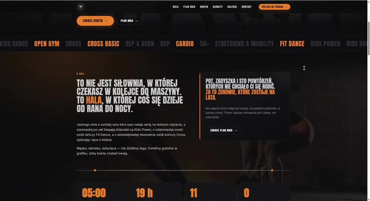 Siłownia i klub fitness — projekt demonstracyjny BR Solution